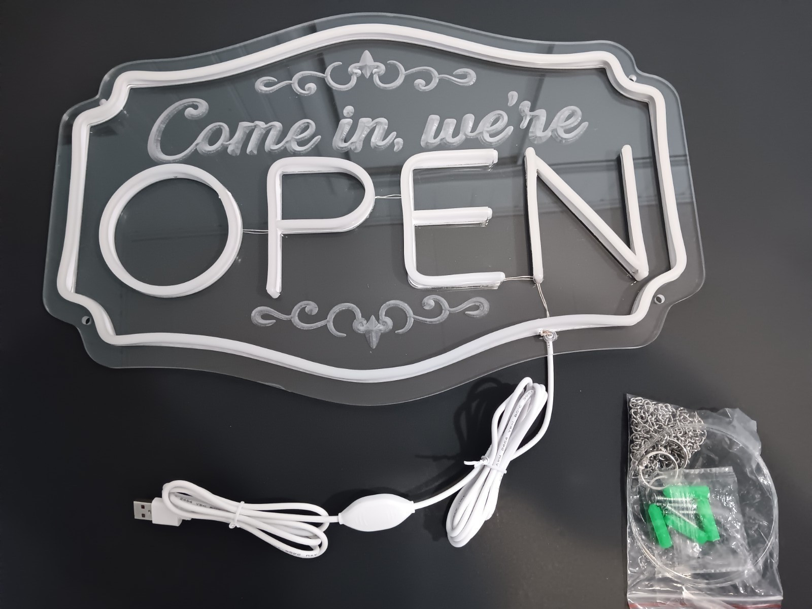 LED Open Sign for Business Adjustable Brightness 16&Prime; Wide 10 1/2&Prime; Tall