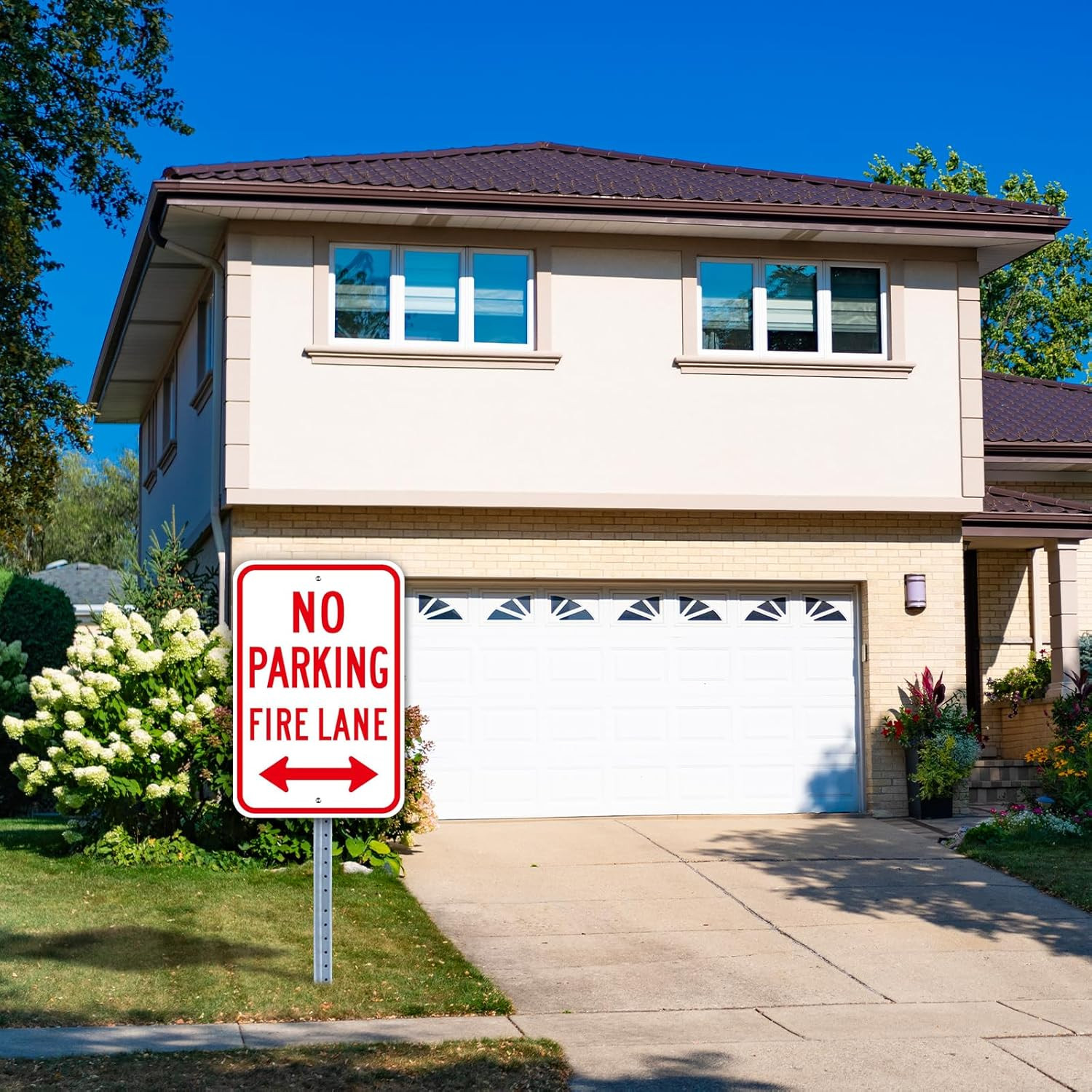 4 Pack Large No Parking, Fire Lane Sign, 18 X 12 Inches Reflective Rust Free Alu
