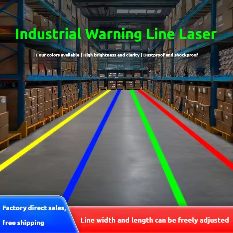 High-Power Laser Line Projector – IP65 Workshop Safety Light with Visible Beam