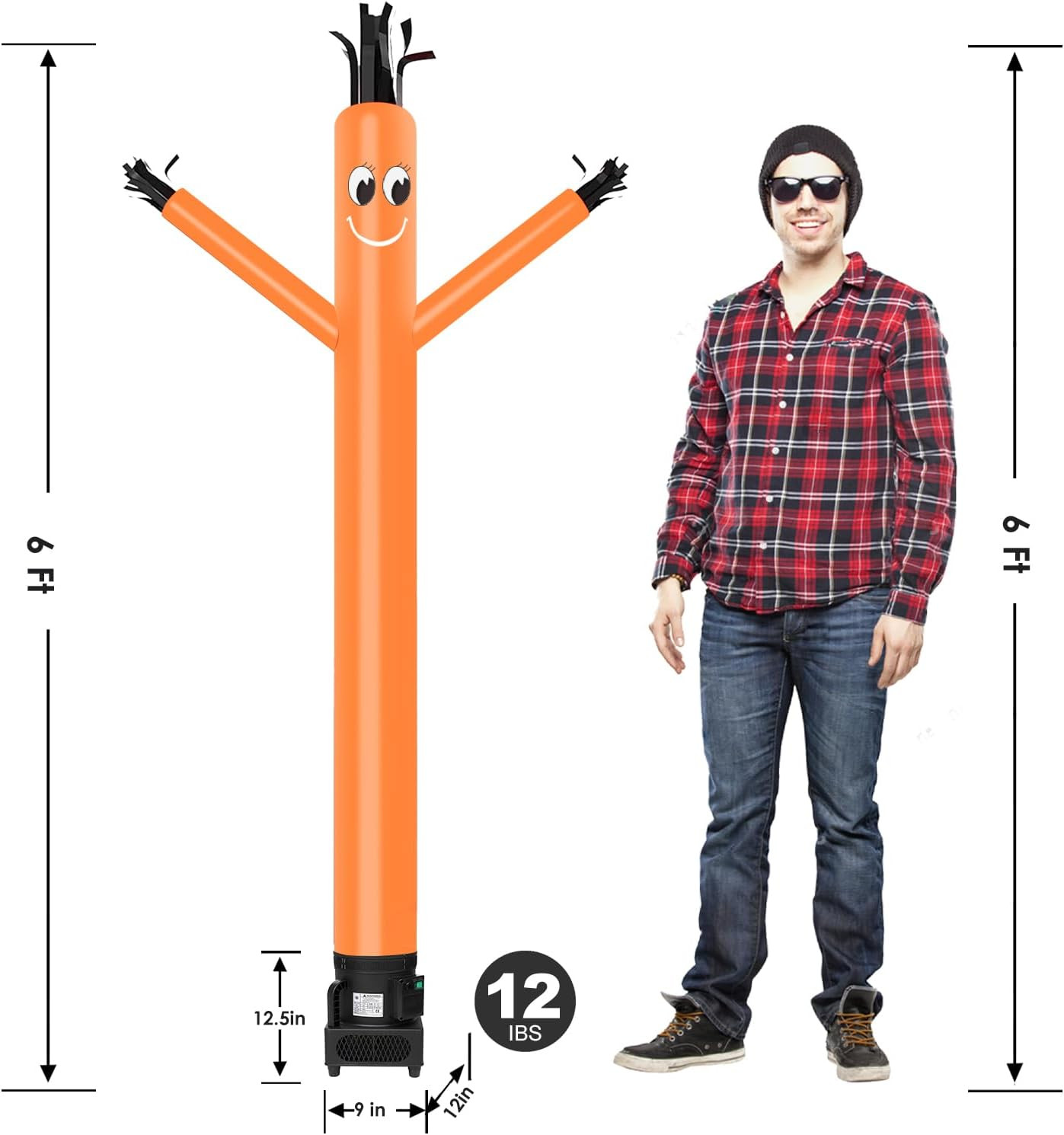 6FT Fly Puppet Dancer with 1/3Hp Blower Complete Set (Orange)
