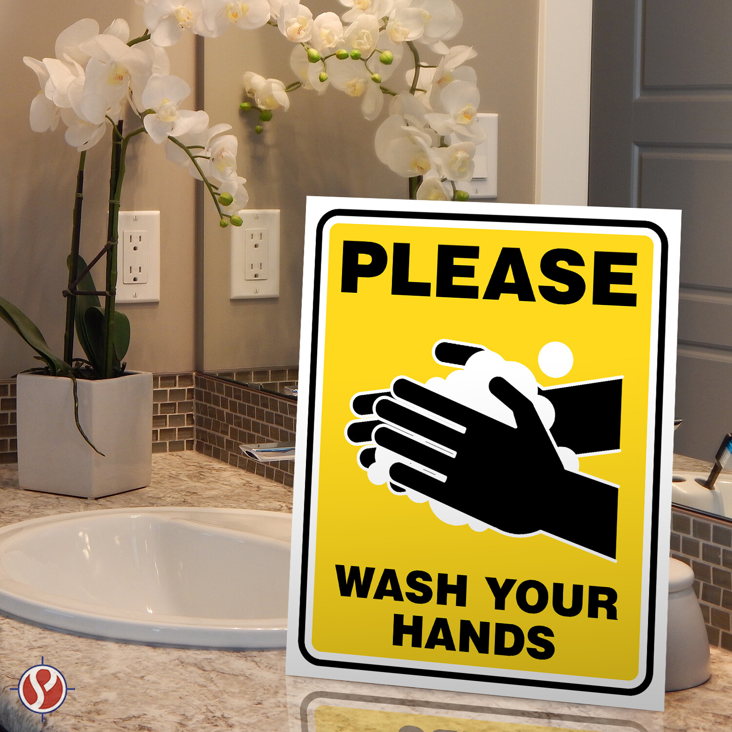 3-in-1 Hand Washing Hygiene Instructions Signs Set, Laminated, 8.5 x 11