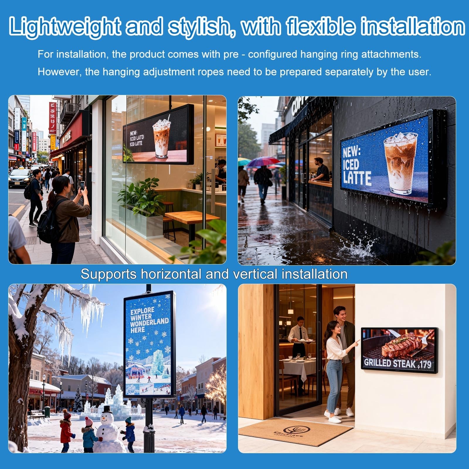 ZONTRONCM P6 40&Prime; * 17&Prime; Digital Programmable Scrolling Led Sign Outdoor Business