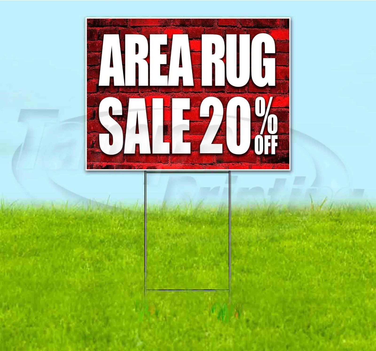 AREA RUG SALE 20% OFF 18×24 Yard Sign WITH STAKE Corrugated Bandit USA DEALS