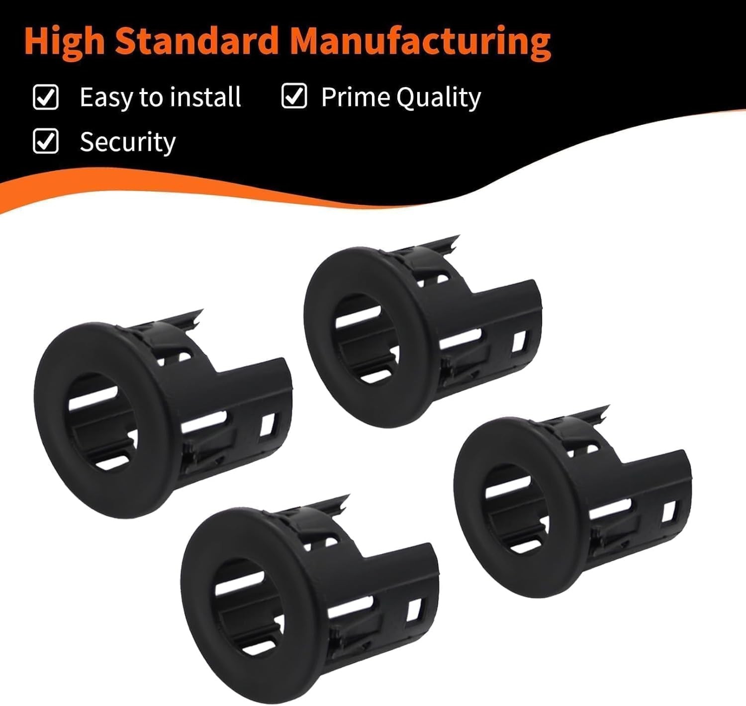 4X Parking Assist Sensor Mount Bracket Bezels Compatible with 2014-2018 Ram…