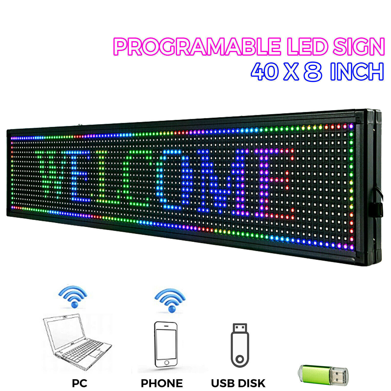 40&Prime; X 15 40&Prime;X8&Prime; LED Sign Programmable LED Sign Indoor Scrolling Message Board