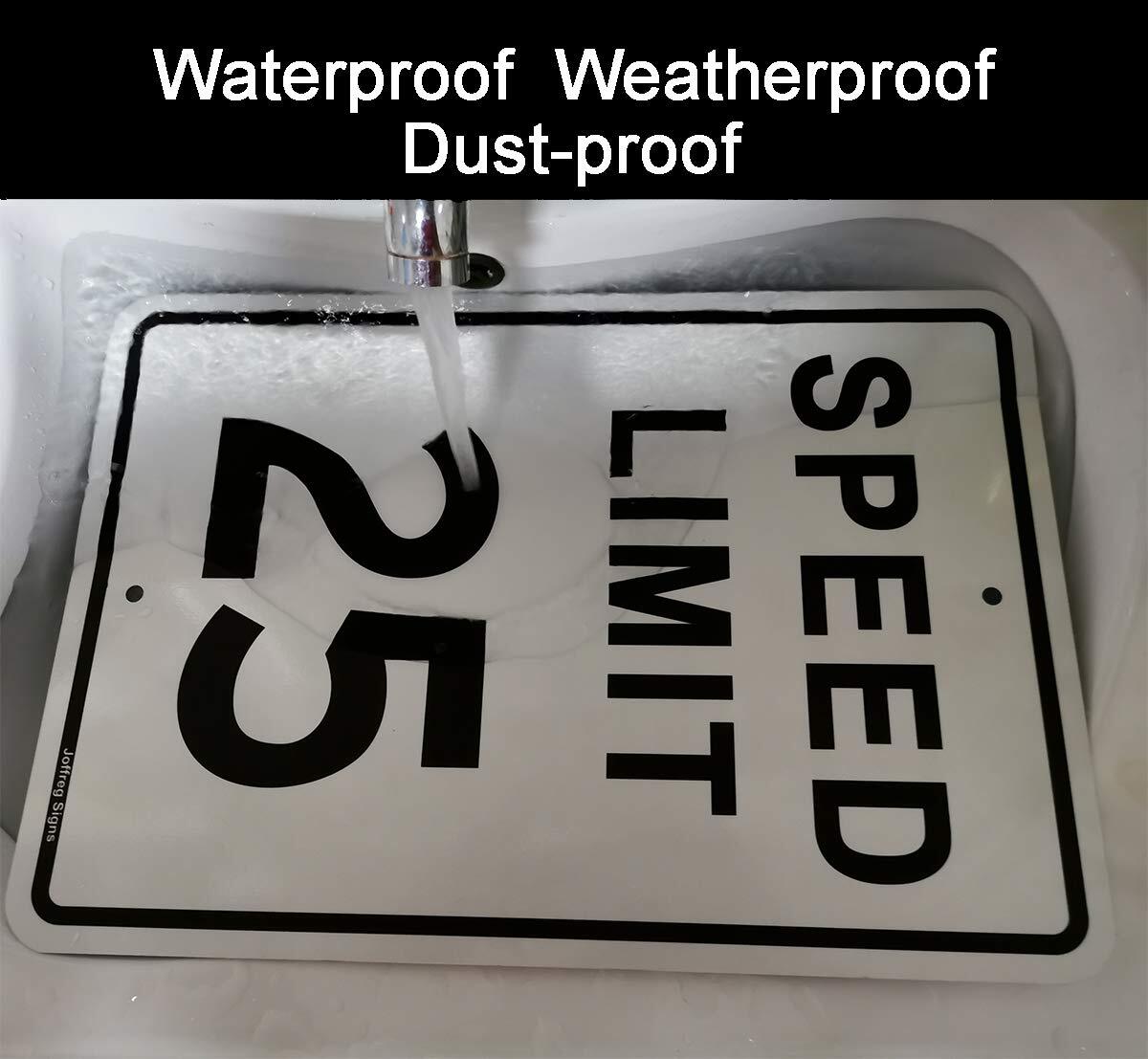 Speed Limit 25 MPH Sign 17 x 12 Inch Reflective Aluminum Road Traffic Sign 2PCS