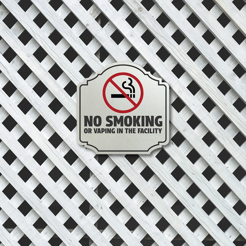 Heritage Plus No Smoking or Vaping in The Facility Wall or Door Sign