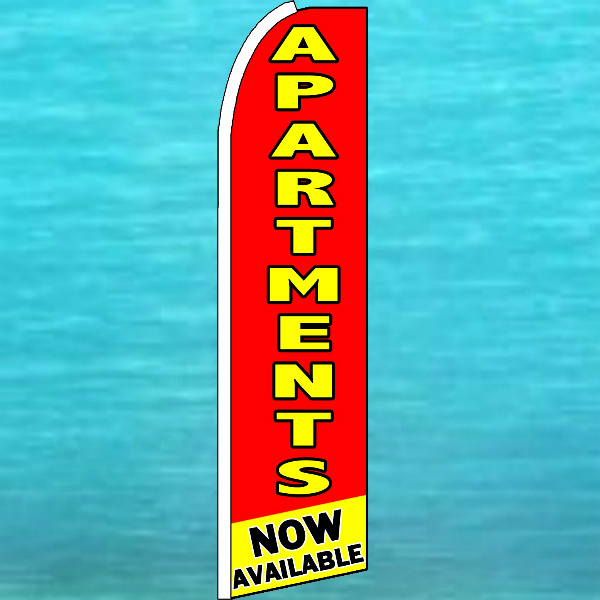 APARTMENTS NOW AVAILABLE FLUTTER FEATHER FLAG Advertising Sign Banner Swooper