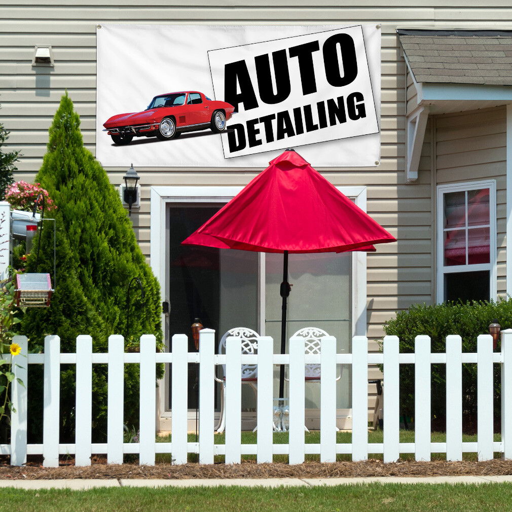 Vinyl Banner Sign Auto Detailing Auto Car Vehicle Style J Marketing Advertising