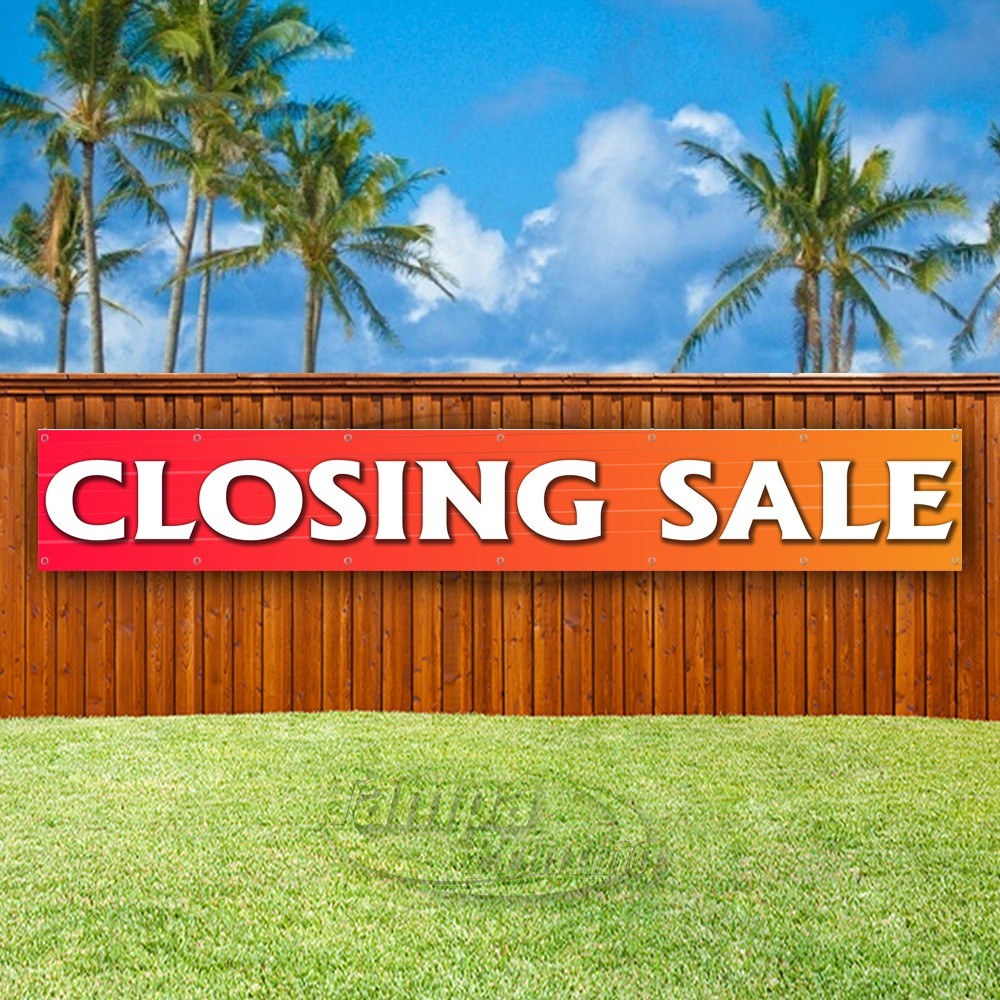 CLOSING SALE Advertising Business Shop Vinyl Banner Flag Sign USA XL02370
