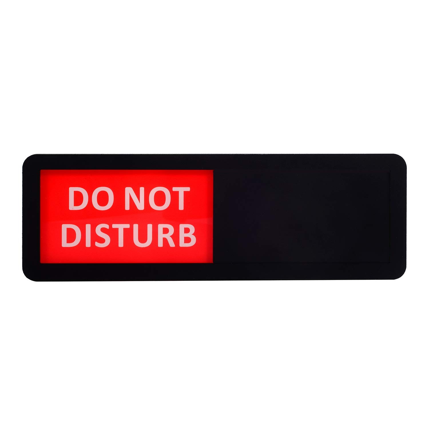 Kichwit Privacy Sign for Office 8.2&Prime; x 2.8&Prime;, Do Not Disturb, Plastic, Black