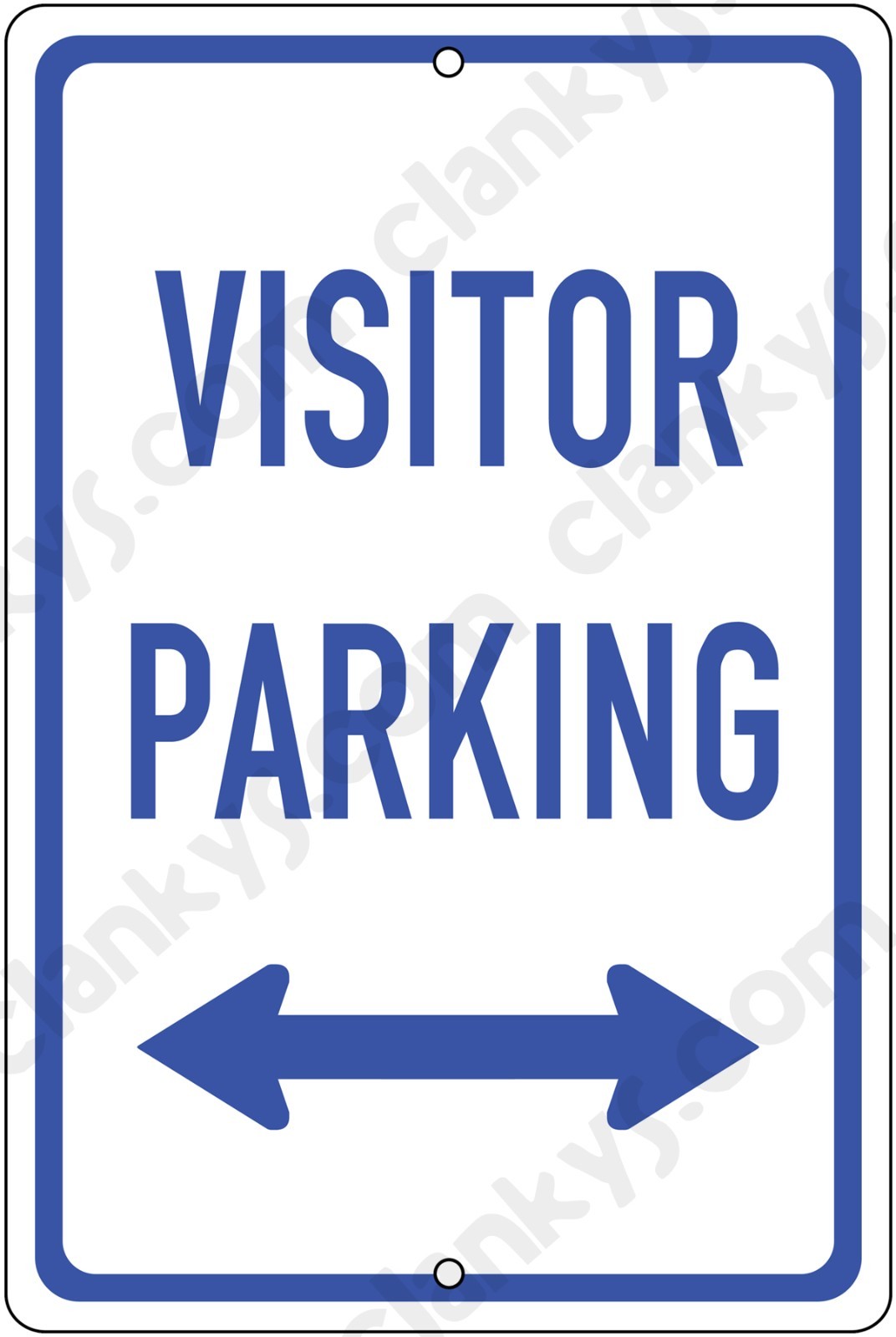 Visitor Parking Arrows 8&Prime;x12&Prime; Aluminum Sign UV Protected Made in the USA – Blue