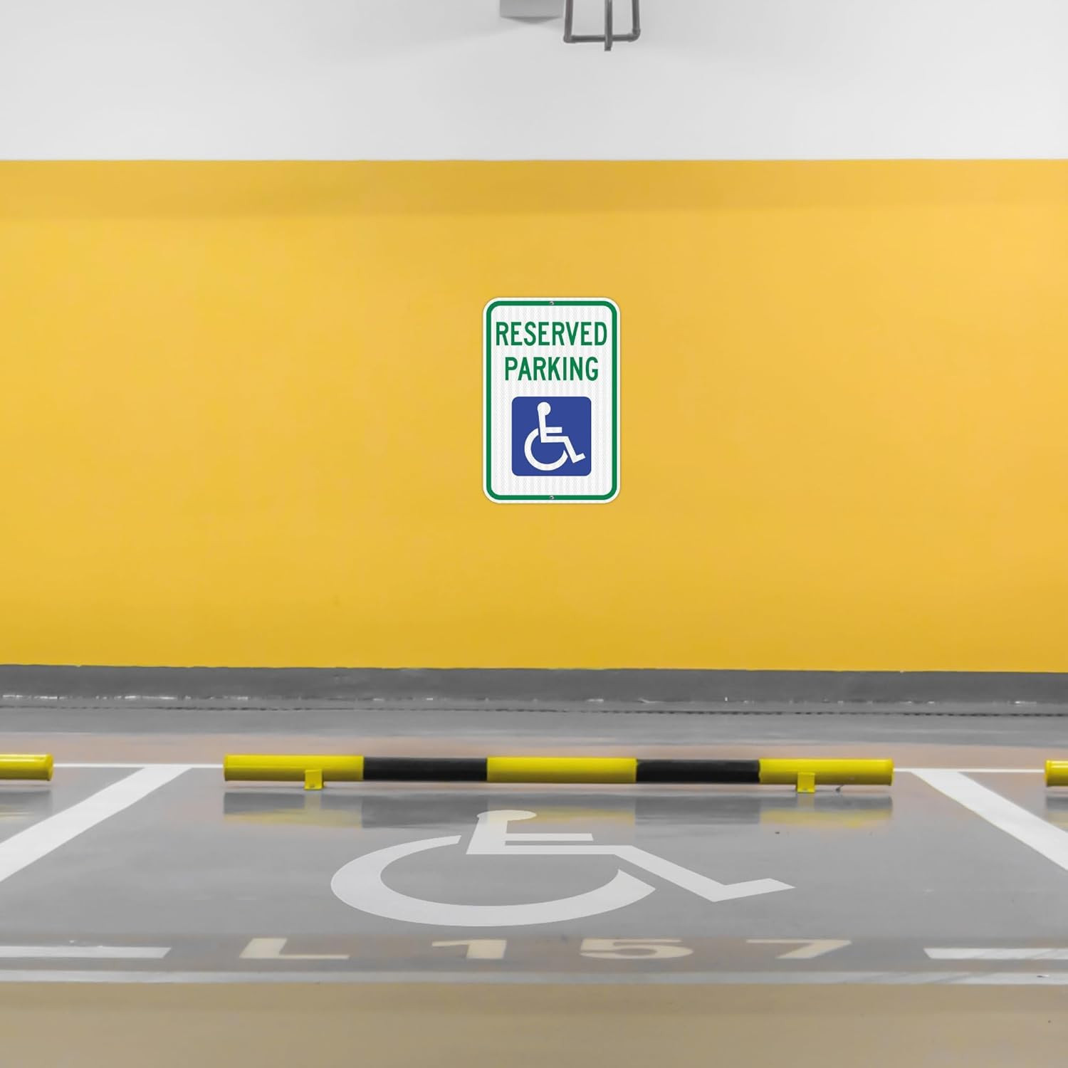 OLANZU Handicap Parking Sign – Pack of 6 – Handicap Sign – 12&Prime; X 18&Prime; Engineer Gr