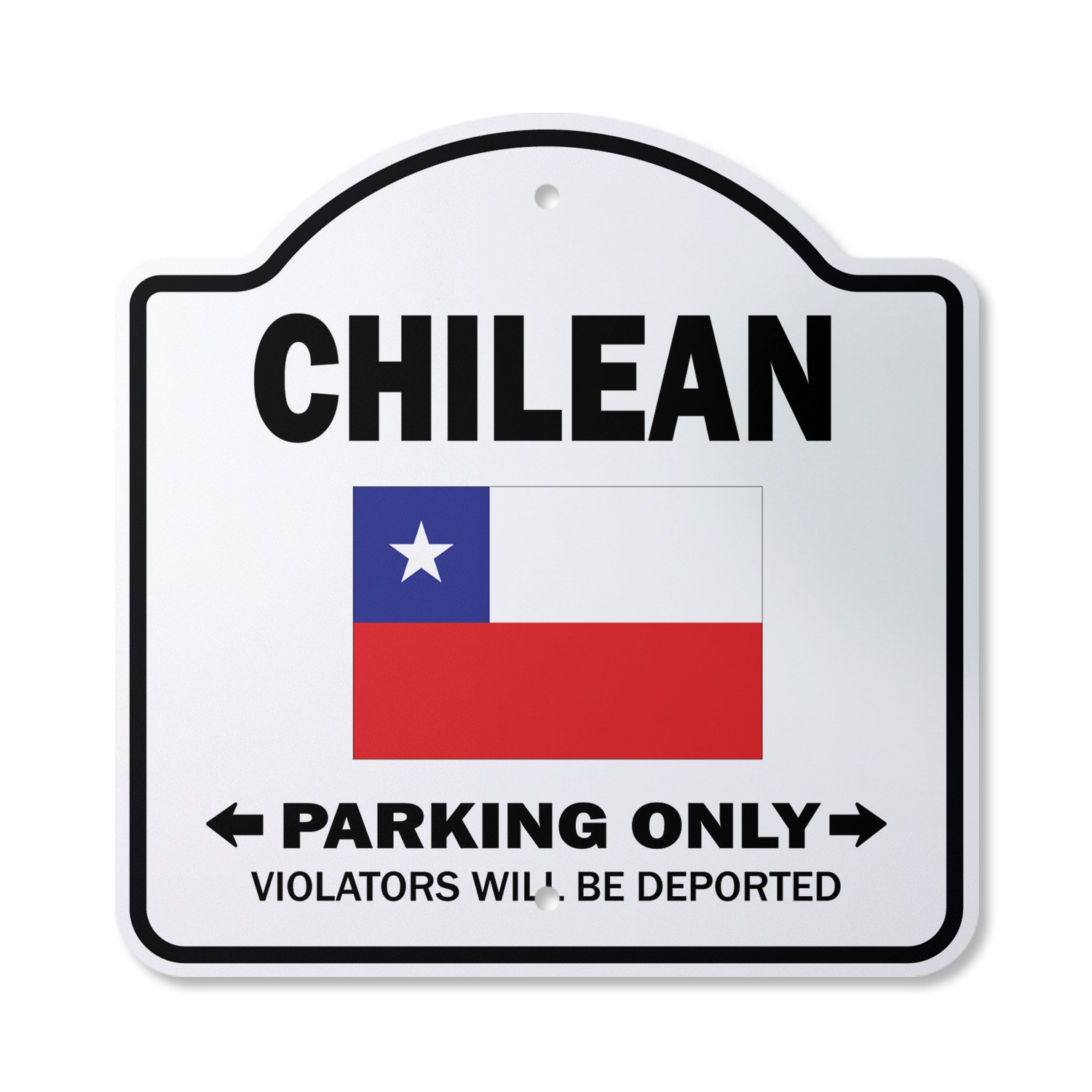 Chilean Parking Plastic Sign Gag Novelty Gift Funny Chile South Americ