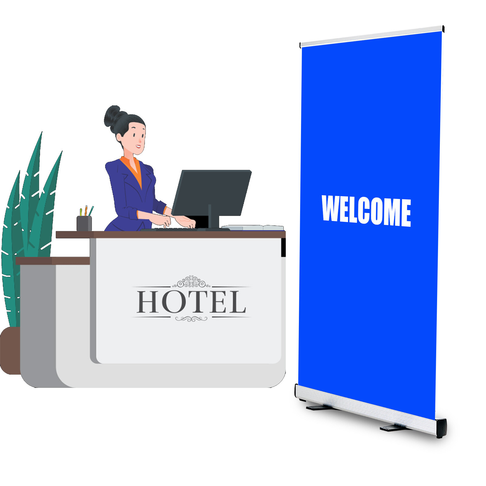 Retractable Banner Stand with Padded Bag 24&Prime; 31.5&Prime; 33.5&Prime;36&Prime;40&Prime;48&Prime;60&Prime;x72~80&Prime;