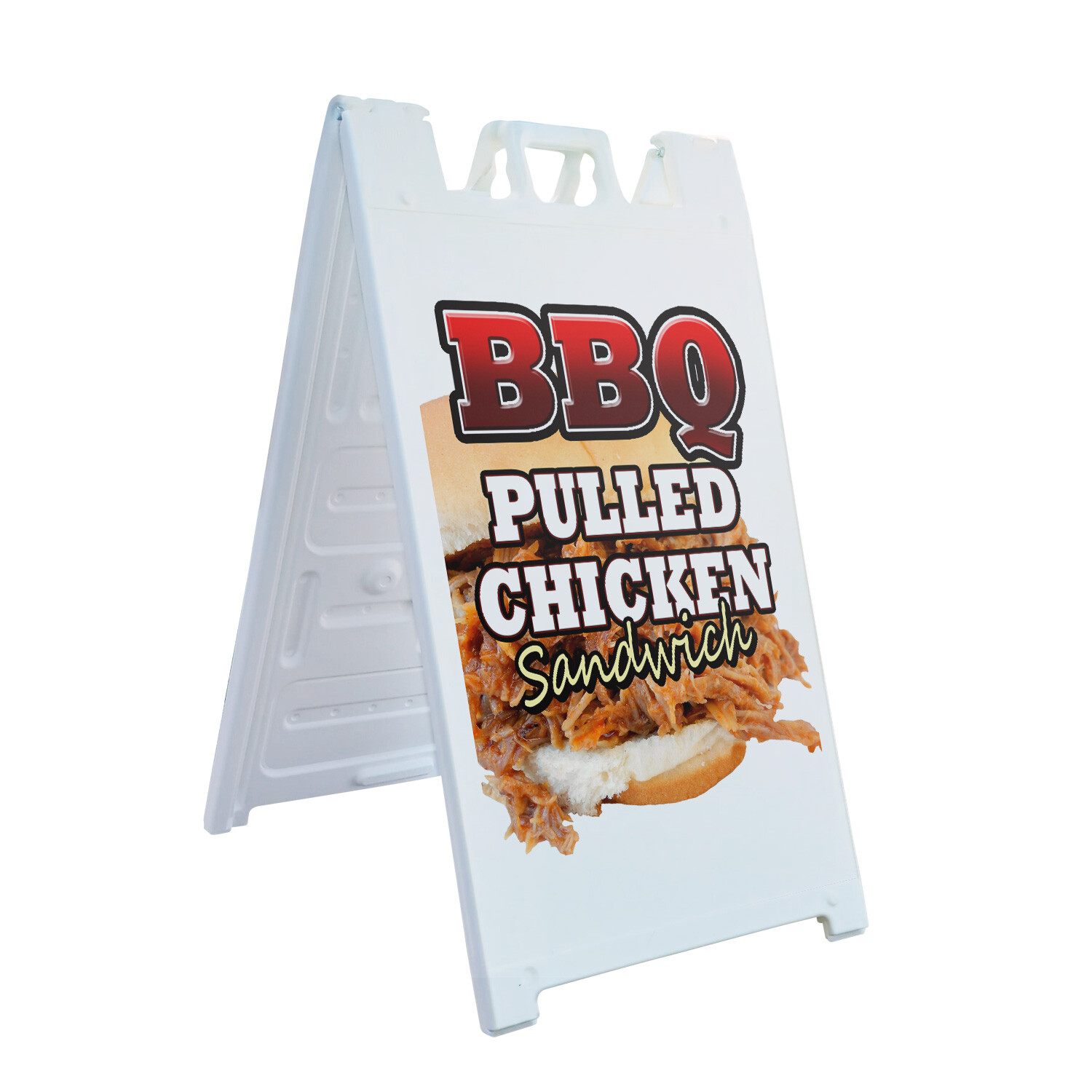 A-frame Sidewalk Bbq Pulled Chicken Sandwich 24&Prime; x 36&Prime; Double Sided A-Frame Side
