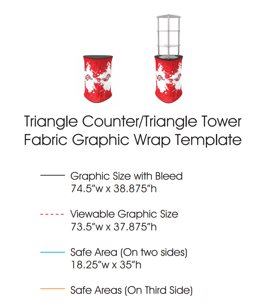 Triangle Fabric Pop Up Display Booth Trade Show Podium Promotional Counter Table