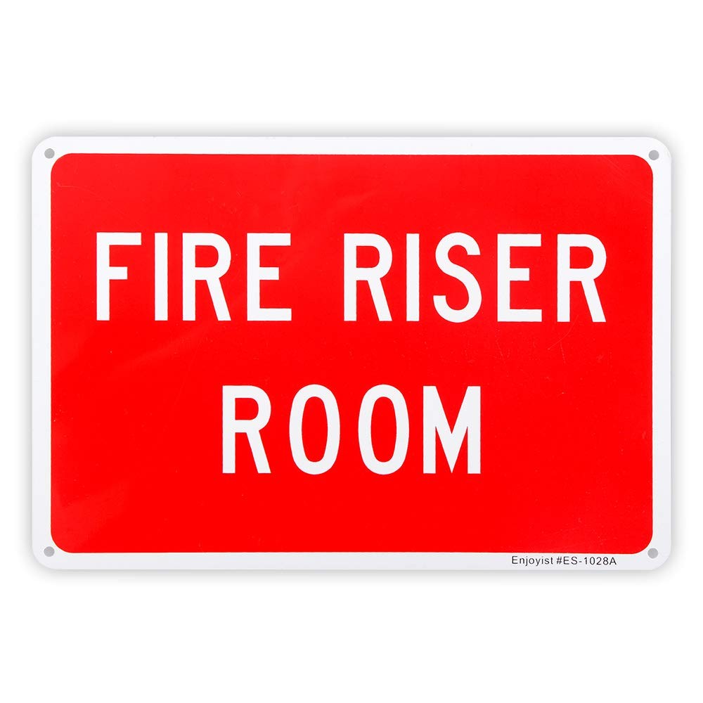 Fire Riser Room Sign 10×7 Inch 0.04 Aluminum Reflective Weatherproof Safety