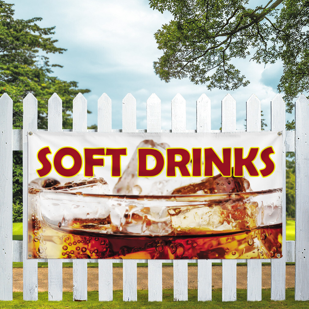 Vinyl Banner Multiple Sizes Soft Drinks Outdoor Advertising Printing Outdoor