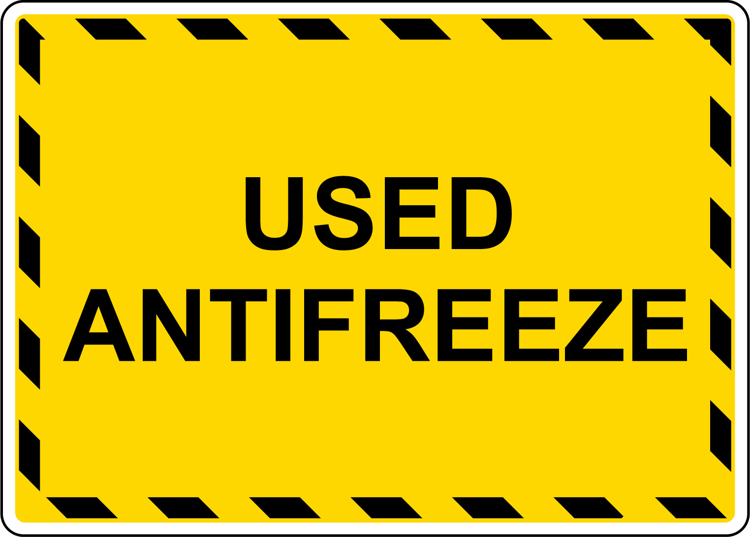 USED ANTIFREEZE | Adhesive Vinyl Sign Decal