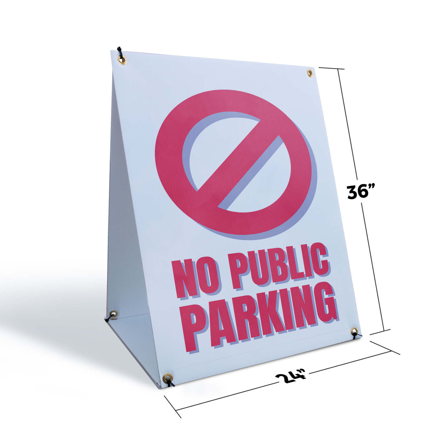 No Public Parking A-Frame Sidewalk Sign Property Management Clear Restrictions
