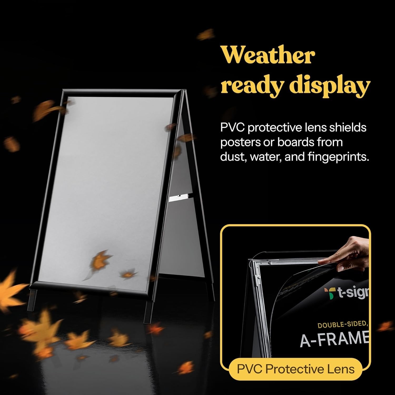 Weatherproof 24×36 A-Frame Sign with Magnetic Dry Erase Surface for Promotions