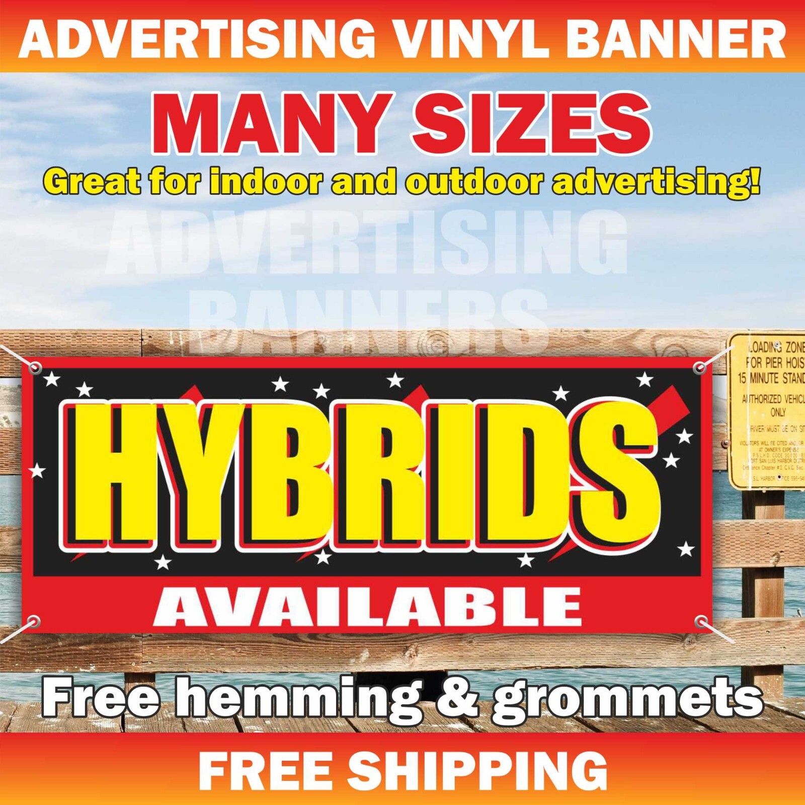 HYBRID Advertising Banner Vinyl Mesh Sign service repair fix diesel smog check