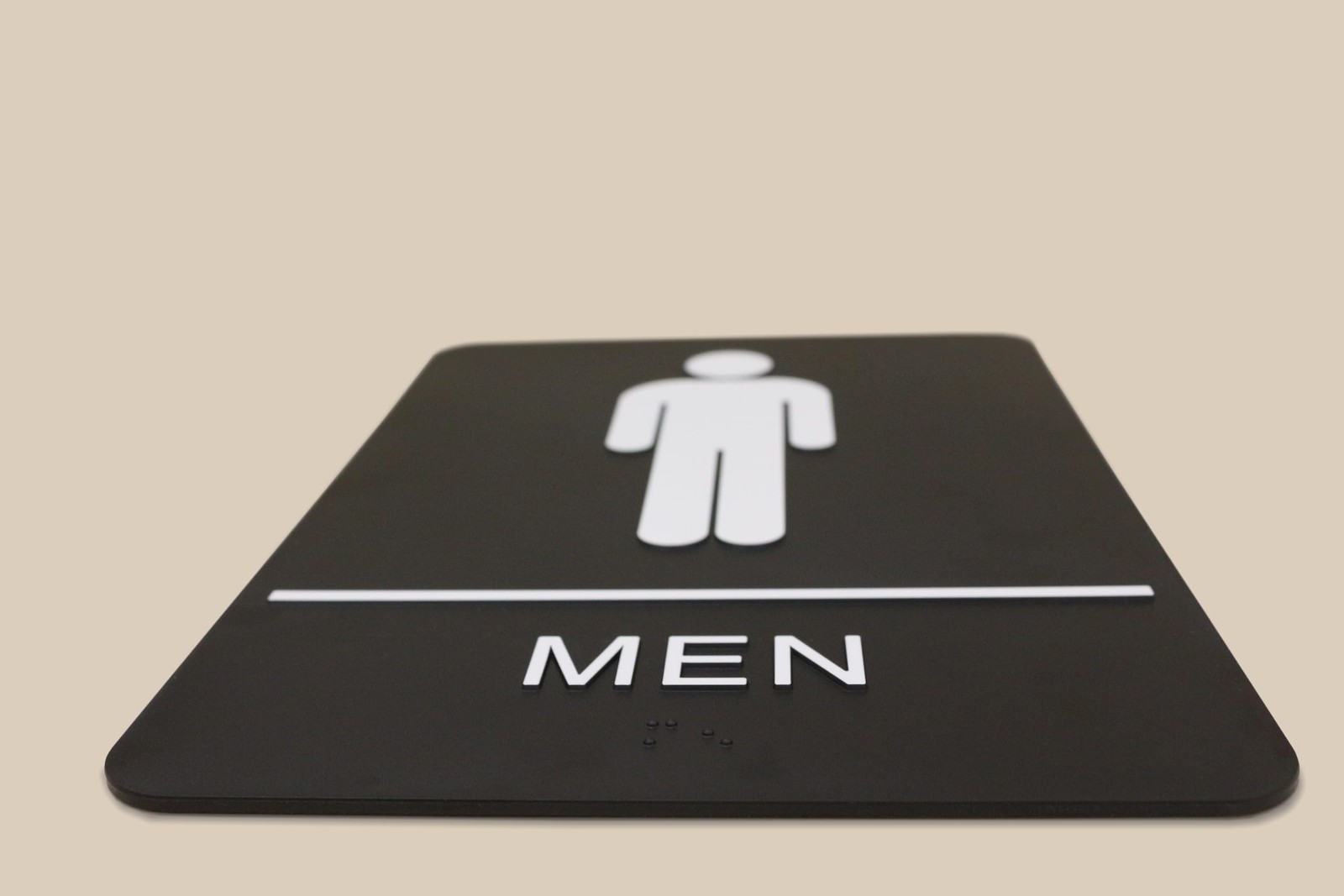 Headline Sign 9002 Mens Restroom Ada Sign Grade 2 Braille And Tactile Graphics