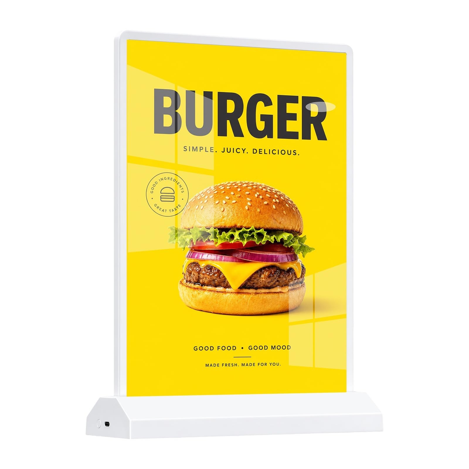Adjustable A4 LED Light Box – USB Rechargeable Backlit Menu Sign for Bar & Weddi