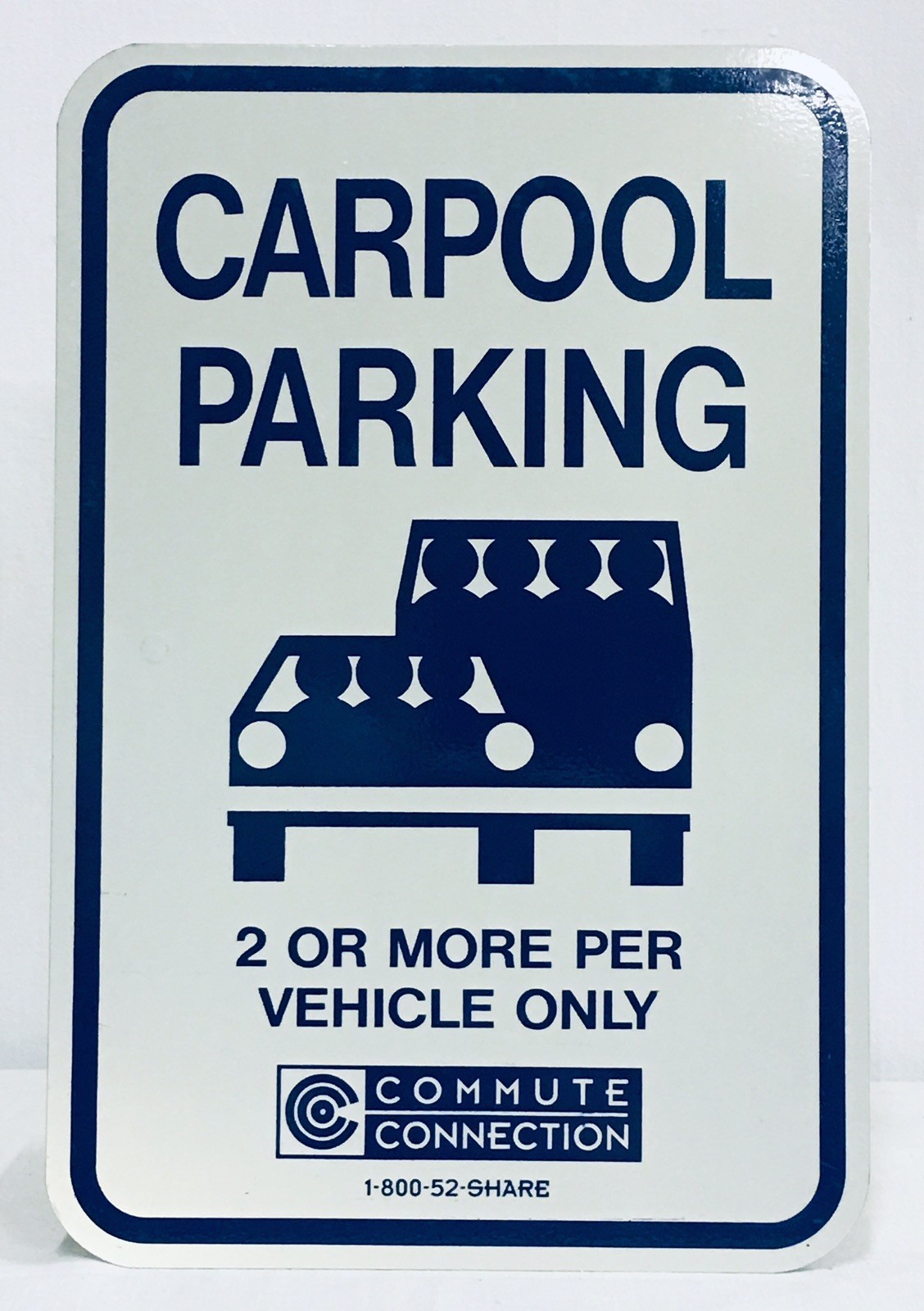 CARPOOL PARKING Indusrial Street Road Sign Drill Holes For EZ Mounting 12×18&Prime;