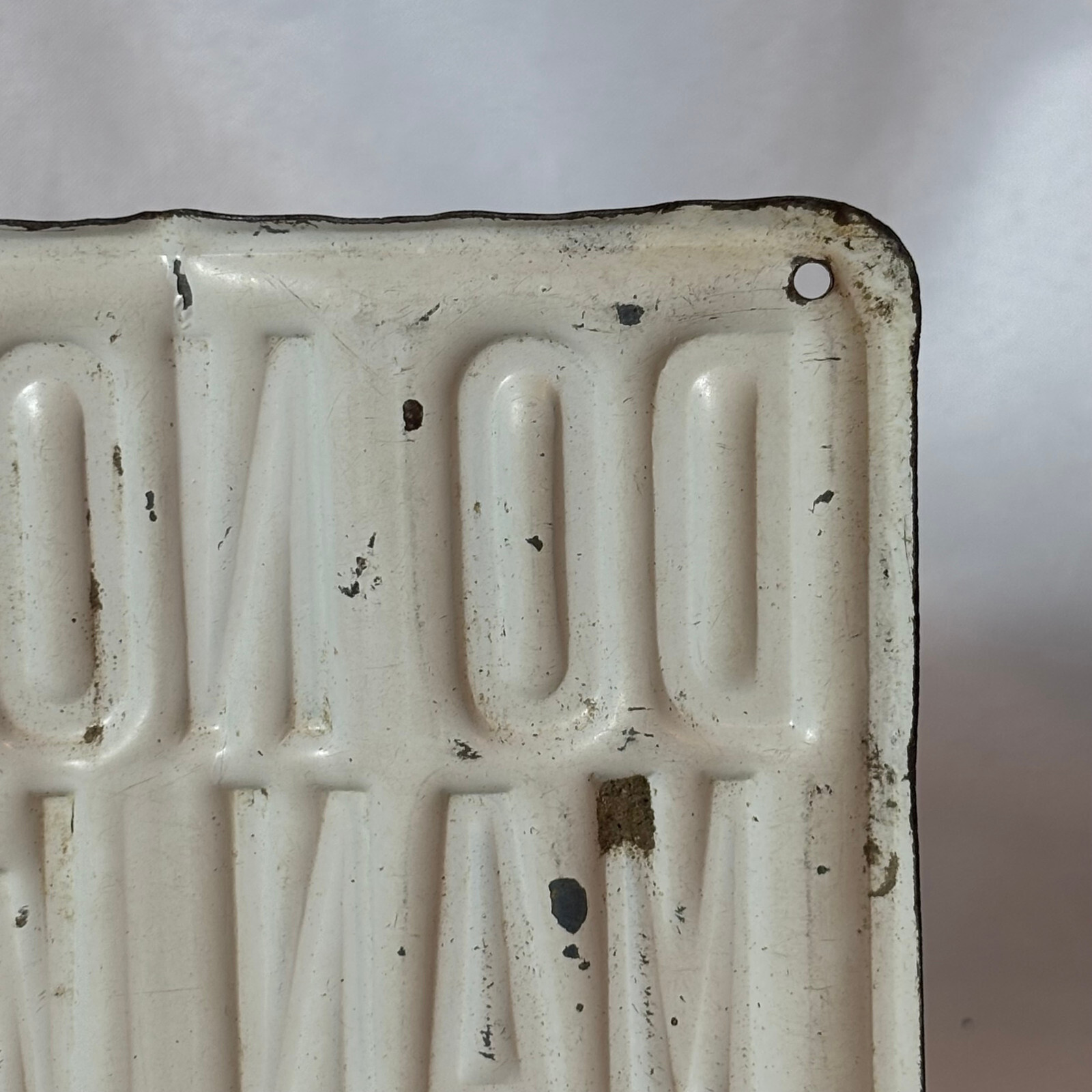 Embossed Steel DO NOT START MAN WORKING IN PULPER Sign Industrial Paper Plant