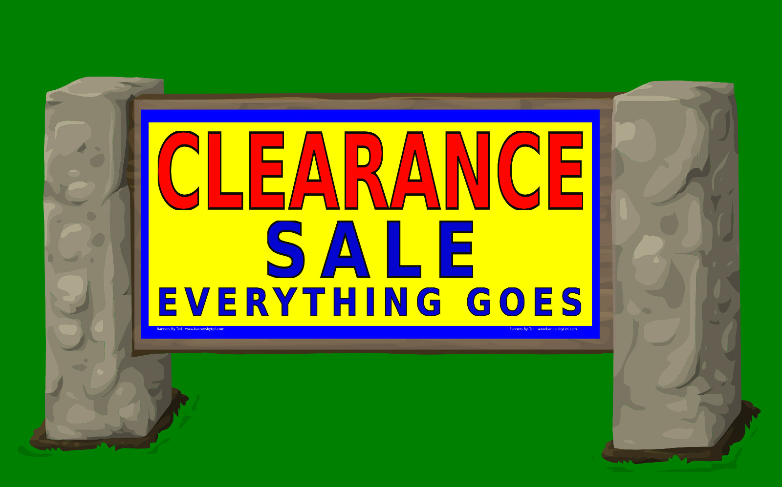CLEARANCE SALE EVERYTHING GOES – VINYL Banner – Rugged – FAST SHIPPING -USA MADE