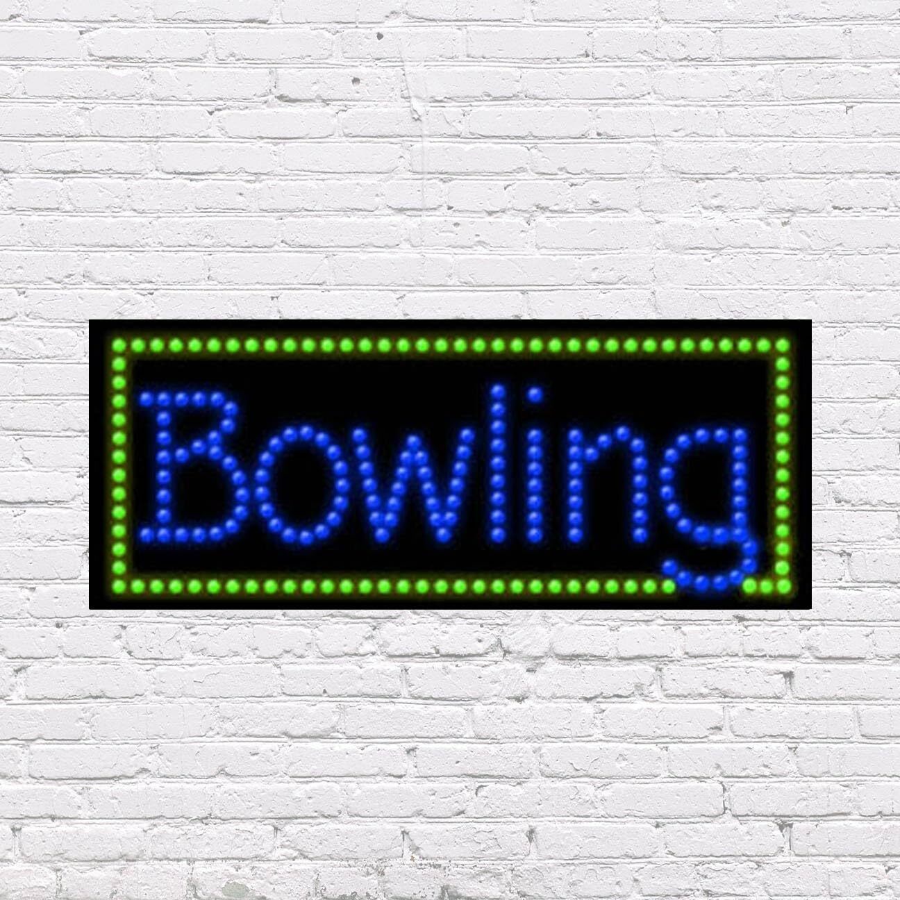 LED Bowling Sign | Light Up Sign | 11&Prime;H x 27&Prime;W x 2&Prime;D