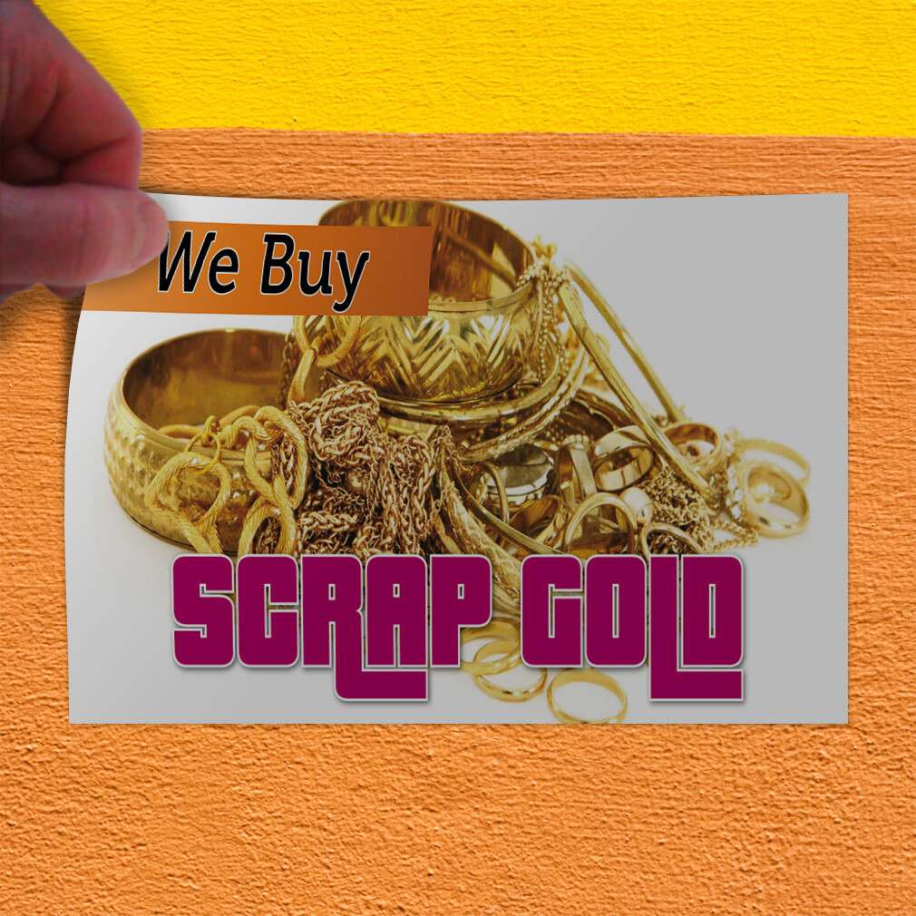 Decal Stickers We Buy Scrap Gold Advertising Printing Vinyl Store Sign Label
