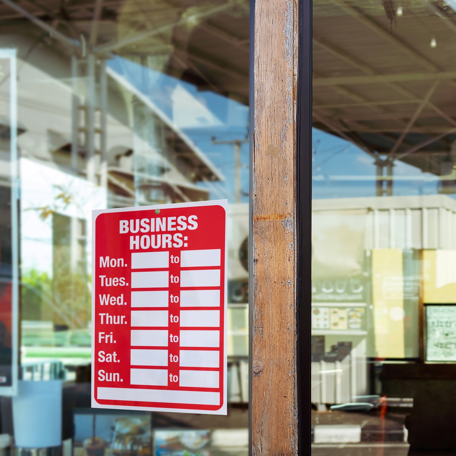 (2 pack) Pen+Gear Business Hours Sign, 8&Prime;x12&Prime;, Red/White