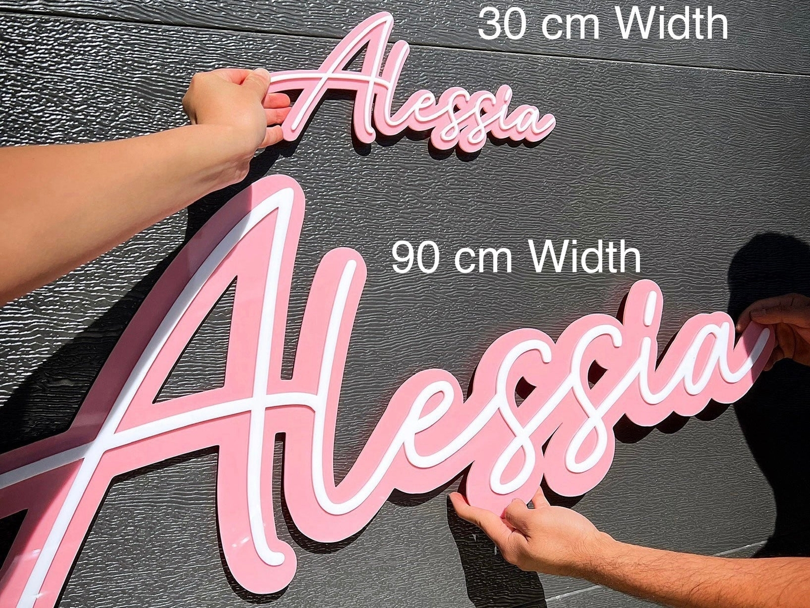 Acrylic 3D Double Layered Business Logo Sign – 2 Rows
