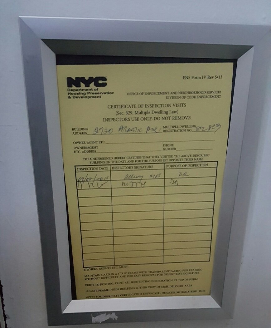 NYC Inspection Frame 6&Prime; X 9&Prime; ( Heavy Duty – Aluminum)-REF24-1027