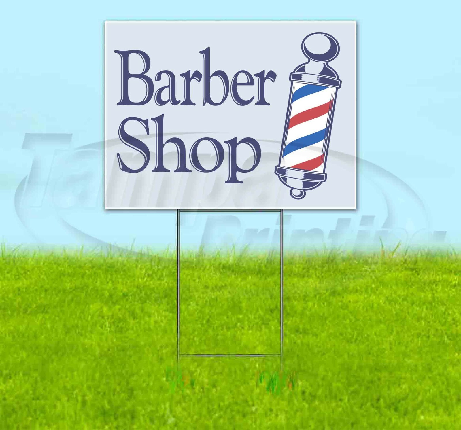 BARBER SHOP 18×24 Yard Sign WITH STAKE Corrugated Bandit USA BUSINESS SALON