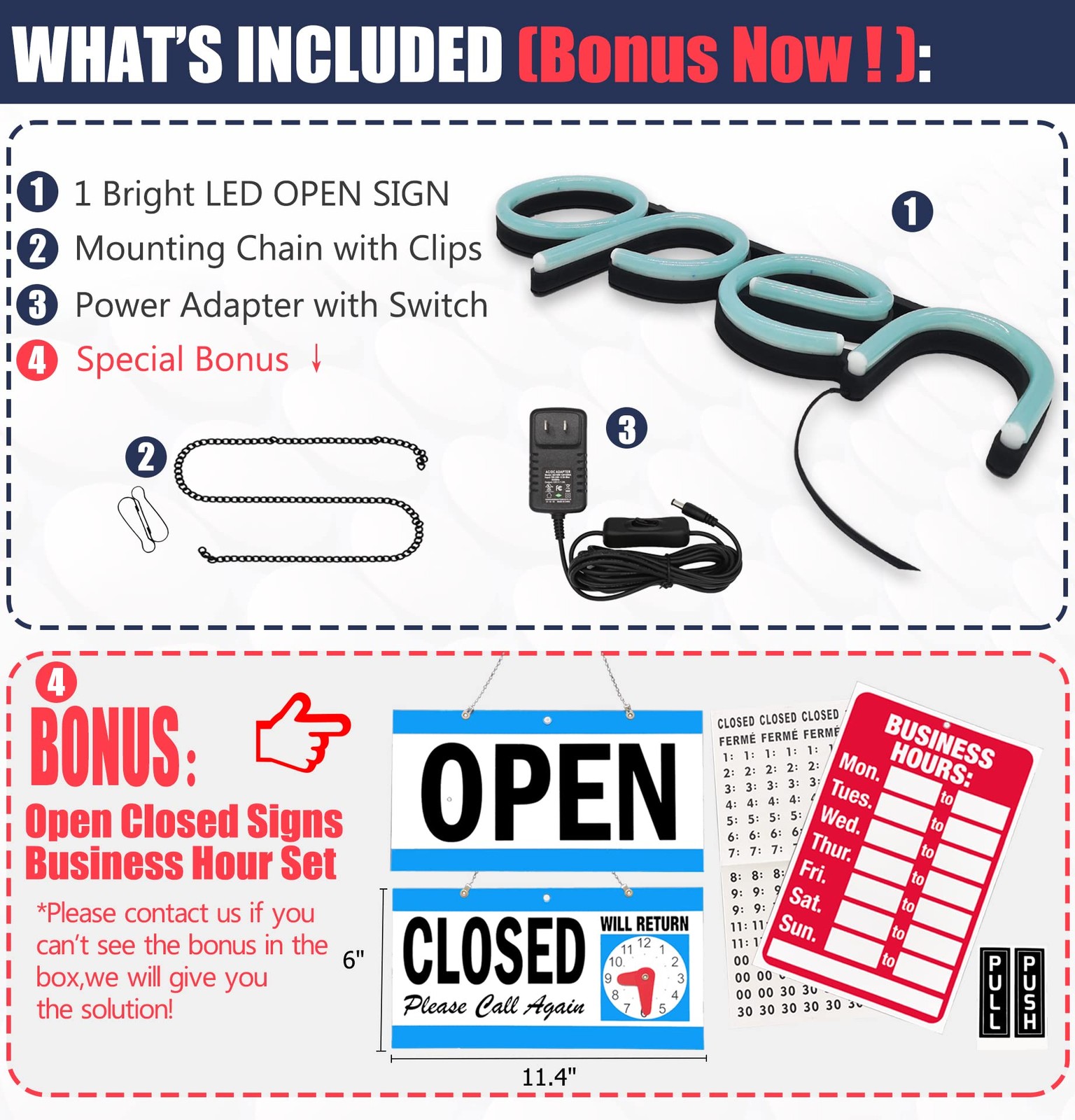 Snailgo Open Signs For Businessled Neon Open Sign16X6 Inch Lighted Sign For