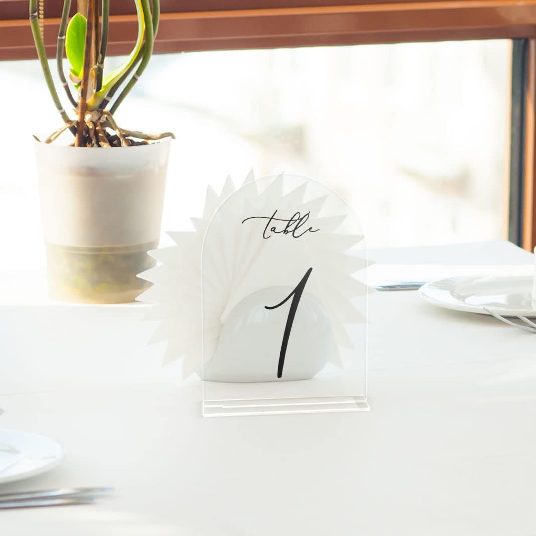 5×7 Inch Clear Blank Arch Acrylic Sign Base DIY Wedding Table Numbers 10 PCS