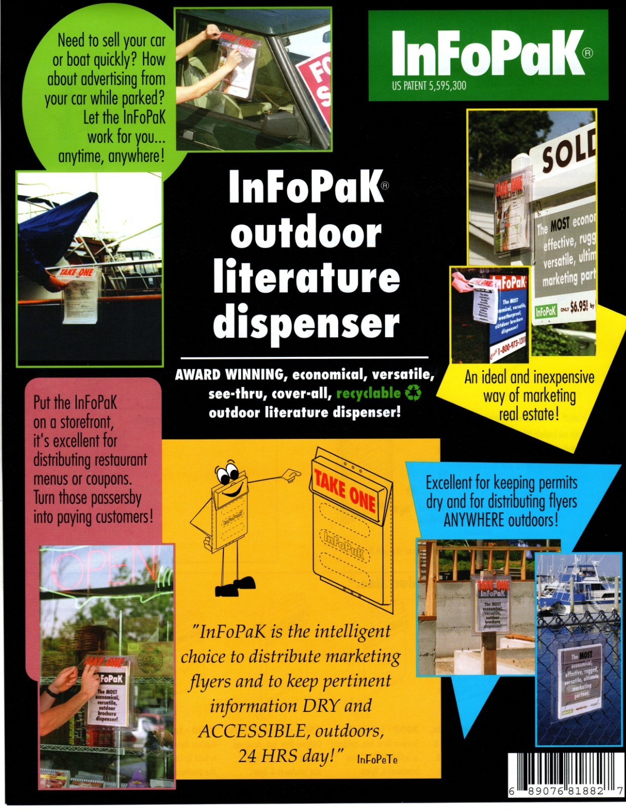« TAKE ONE » MARKETING FLYER DISPENSER – HOME / AUTO/ BOAT / RV – InFoPak 5595300