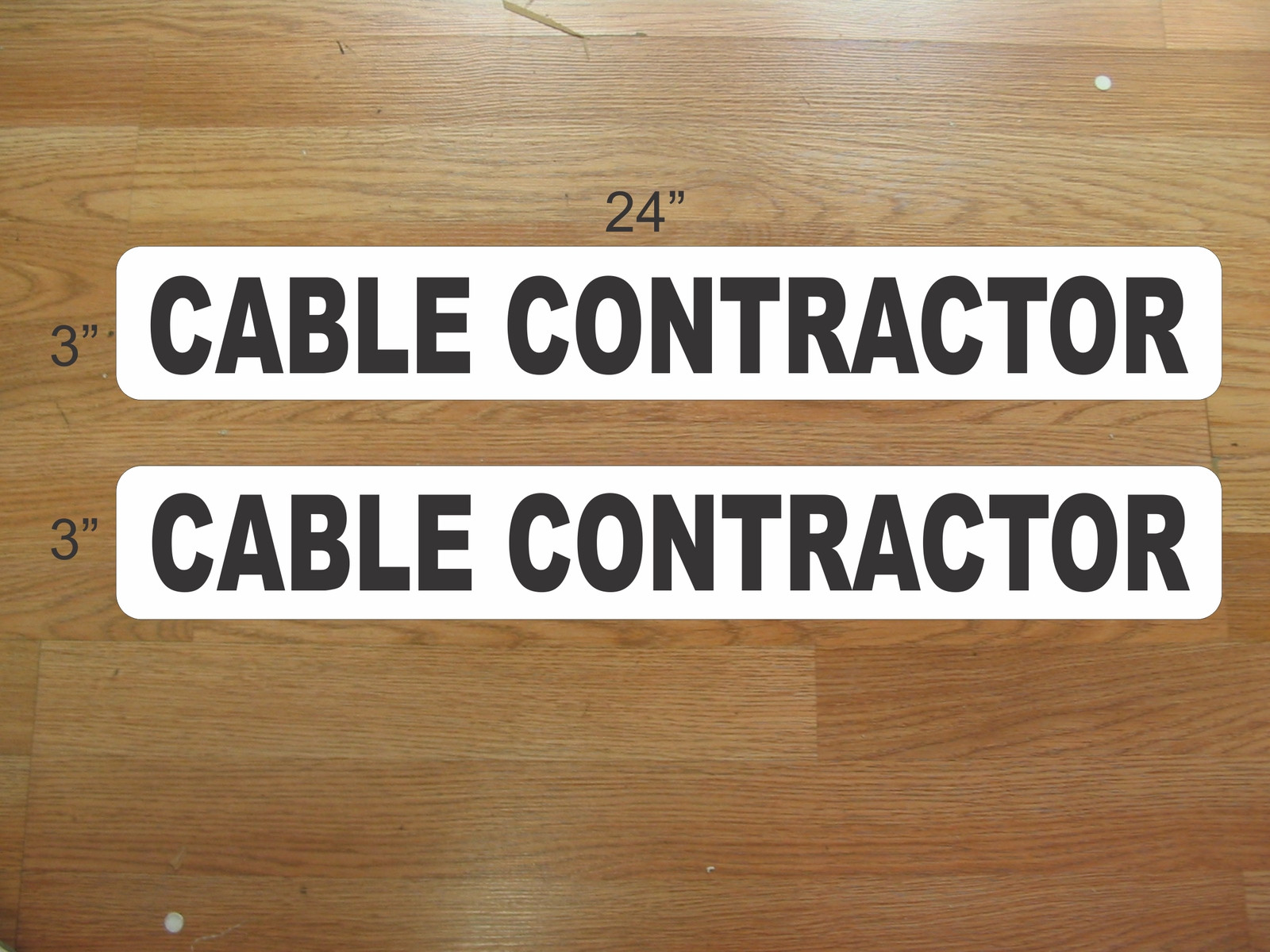 CABLE CONTRACTOR 3&Prime;x24&Prime; Magnetic Vehicle Signs to fit Van Car Truck or SUV