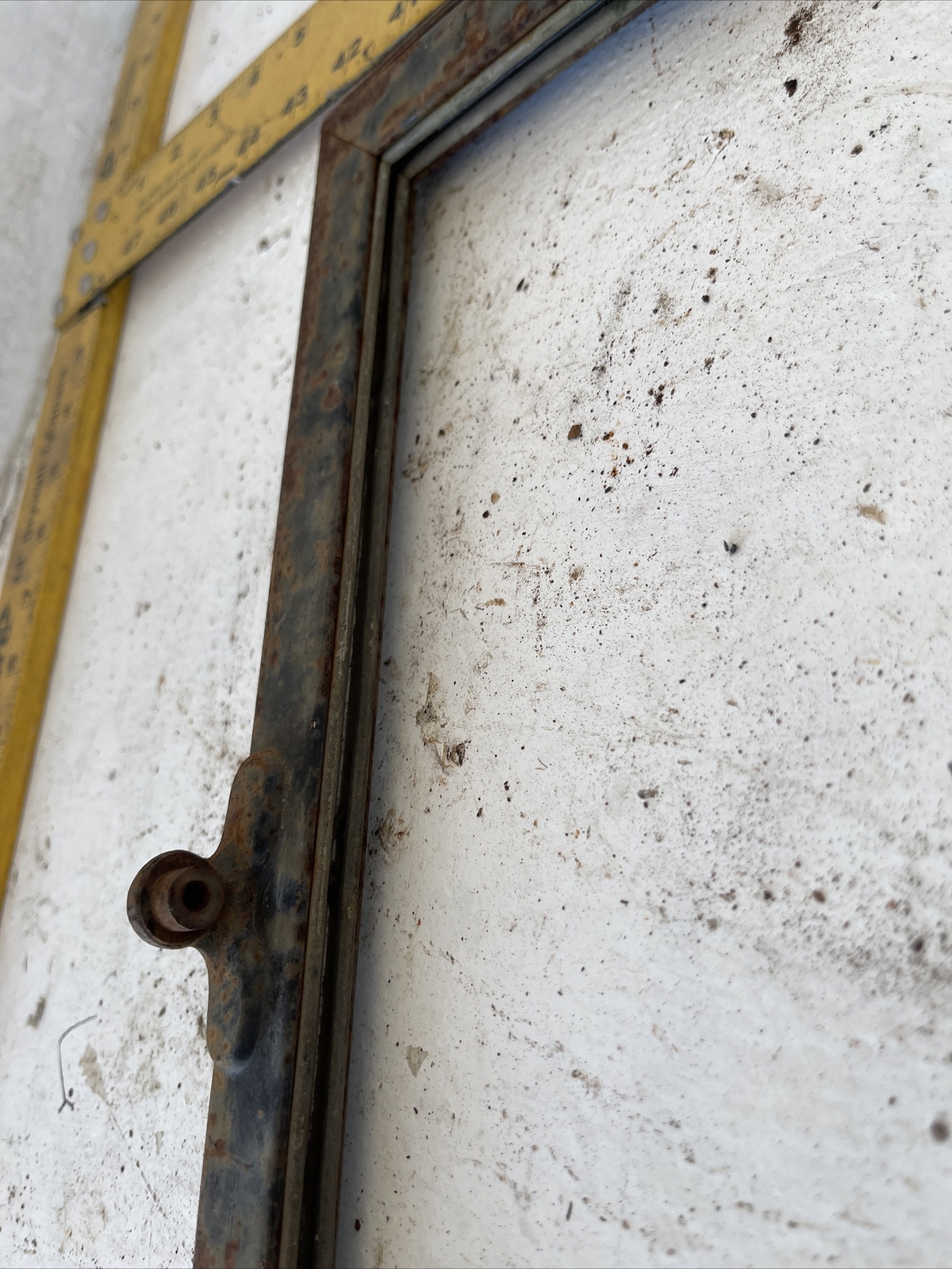 Vintage Windshield Frame with Hinge & Handles 41&Prime; x 9.5&Prime;