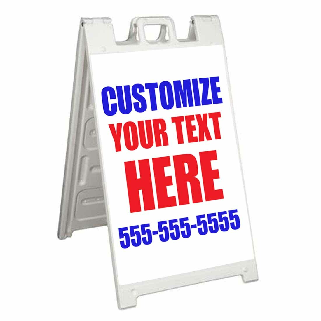 CUSTOMIZE YOUR TEXT HERE Signicade 24×36 Aframe Sidewalk Sign Banner Decal