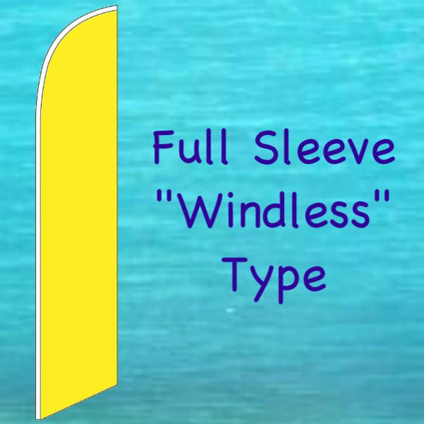 SOLID YELLOW WINDLESS FEATHER FLAG Swooper Flutter Bow Banner Advertising Sign