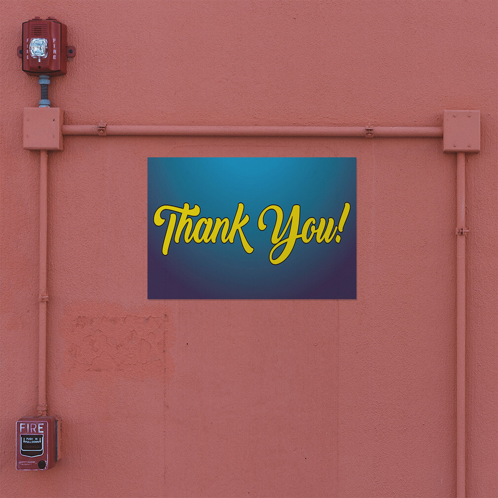 Decal Stickers Thank You Outdoor Advertising Printing Vinyl Store Sign Label