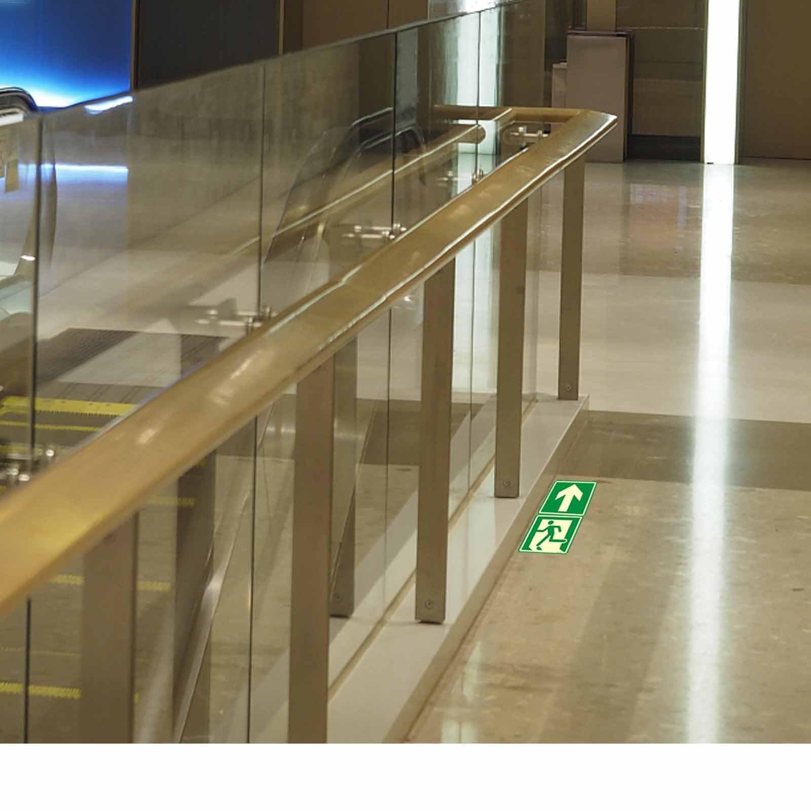 Glow in the Dark Emergency Exit Stickers – 4 Pcs Self-Adhesive Safety Decals …