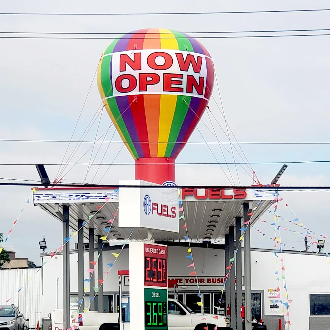22ft Tall Now Open Advertising Roof Top Balloon