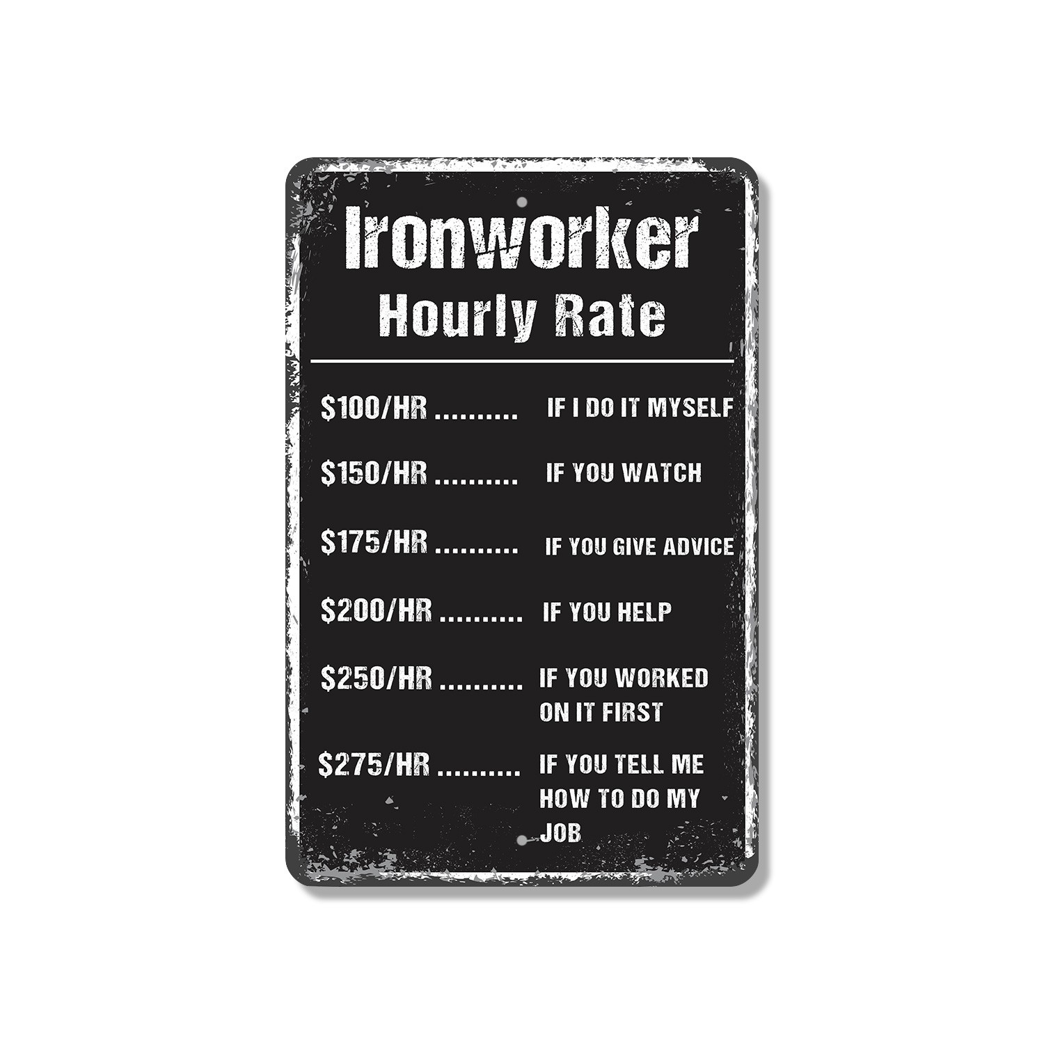 Ironworker Personalized Sign High Steel Tough Name Here Perfect for Garages