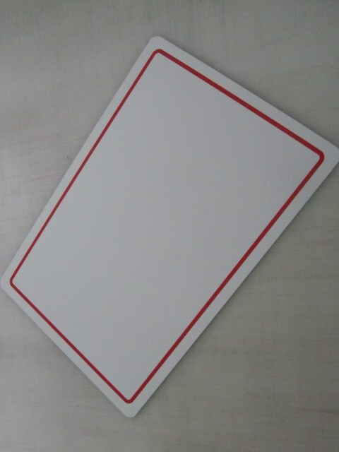 18&Prime;x12&Prime; White with Red Outline Aluminum Metal Sign Blank